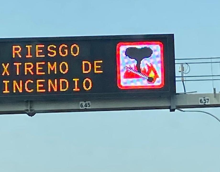 Afgesloten snelwegen in Spanje door natuurbranden