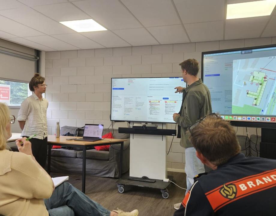 presentatie tijdens het eindevent